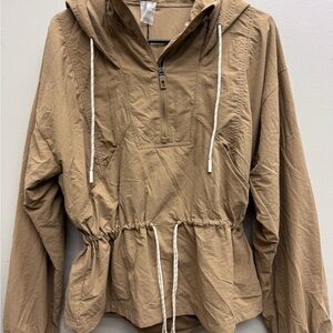 CALIA by Carrie Underwood Tan Utility Jacket with Hood